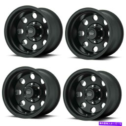 ホイール　4本セット セット4 15 "アメリカンレーシングAR172 Bajaブラックホイール15x7 6x5.5 -6mm 6ラグトラック Set 4 15" American Racing AR172 Baja Black Wheels 15x7 6x5.5 -6mm 6 Lug Trucks