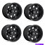 ホイール　4本セット セット4 15 "American Racing AR172 Baja Satin Black 15x8 6x4.5ホイール20mmリム Set 4 15" American Racing AR172 BAJA Satin Black 15x8 6x4.5 Wheels 20mm Rim