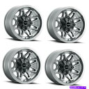 ホイール　4本セット セット4 14 "ビジョンATV 416 SE7ENガンメタルホイール14x7 4x110 RIMS 38.1mm Set 4 14" Vision ATV 416 Se7en G..