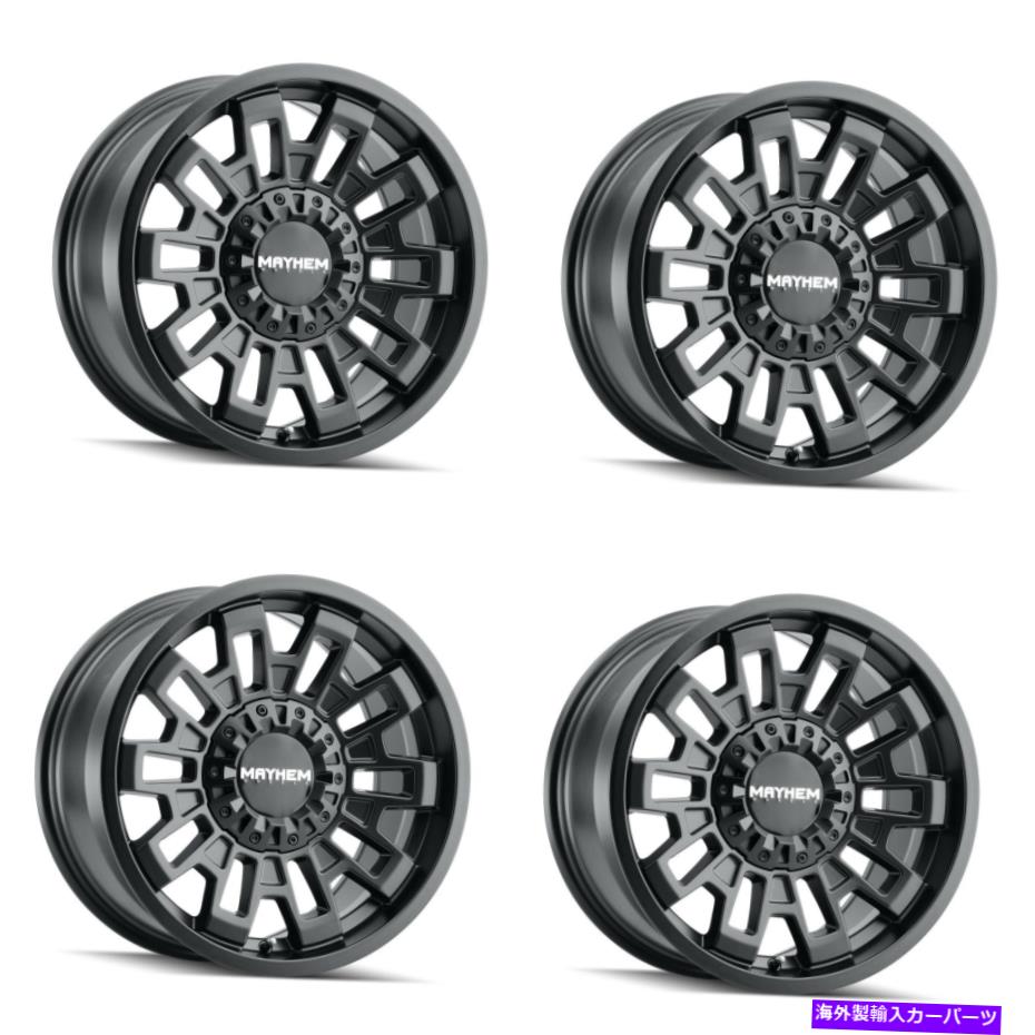 ホイール 4本セット セット4 17 メイヘム皮質マットブラックホイール17x9 6x135 6x5.5リフトリム-12mm Set 4 17 Mayhem Cortex Matte Black Wheels 17x9 6x135 6x5.5 Lifted Rims -12mm