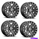 ホイール 4本セット セット4 15 "ブラックサイヨーク15x7マットガンメタル4x110ホイール10mmリム Set 4 15" Black Rhino York 15x7 Matte Gunmetal 4x110 Wheels 10mm Rims