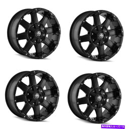 ホイール　4本セット セット4 18 "メイヘムカオスマットブラックホイール18x9 5x4.5 5x5 for jeep ford rims 18mm Set 4 18" Mayhem Chaos Matte Black Wheels 18x9 5x4.5 5x5 For Jeep Ford Rims 18mm