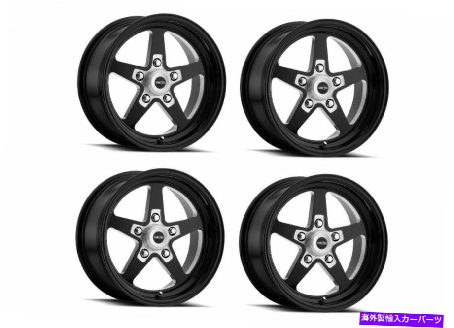 ホイール　4本セット セット4 15 "ビジョンアメリカンマッスル571スポーツスターIIグロスブラック15x10..