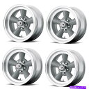 ホイール 4本セット セット4 17 "アメリカンレーシングヴィンテージVN309 TT Oシルバーマシンリップ17x7 5x4.75 0mm Set 4 17" American Racing Vintage VN309 TT O Silver Machined Lip 17x7 5X4.75 0mm
