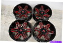 ホイール 4本セット セット4 22x10 Vision 363 Razor Gloss Black w/ Redアクセントホイール6x135リム Set 4 22x10 Vision 363 Razor Gloss Black w/ Red Accents Wheels 6x135 Rims