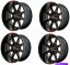 ホイール　4本セット セット4 20 "MOTO METALMO970 20x9赤い色合い8x6.5ホイール0mmリム Set 4 20" Moto Metal MO970 20x9 Black Milled With Red Tint 8x6.5 Wheels 0mm Rims