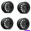 ホイール　4本セット セット4 18 "燃料D579ベクトル18x9マットブラック8x6.5ホイール +20mmトラック8ラグリム Set 4 18" Fuel D579 Vector 18x9 Matte Black 8x6.5 Wheels +20mm Truck 8 Lug Rims