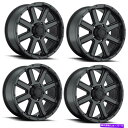 ホイール 4本セット セット4 17 "ウルトラ195SBクラッシャー17x9 5x5サテンブラック&サテンクリアコート-12mmリム Set 4 17" Ultra 195SB Crusher 17X9 5x5 Satin Black & Satin Clear Coat -12mm Rims