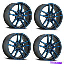 ホイール 4本セット セット4 18 "Konig 55BB Myth 18x8 5x108 Black Blue Tinted Clear-Coat Wheels 43mm Set 4 18" Konig 55BB Myth 18x8 5x108 Black Blue Tinted Clear-Coat Wheels 43mm