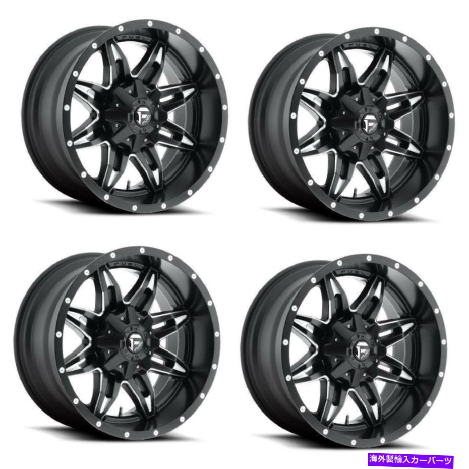 ホイール　4本セット セット4 17 "燃料致死d567ブラックフライド17x9 6x135 6x135 -12mmリフトトラックリム Set 4 17"Fuel Lethal D567 Black Milled 17x9 6x135 6x5.5 -12mm Lifted Truck Rims