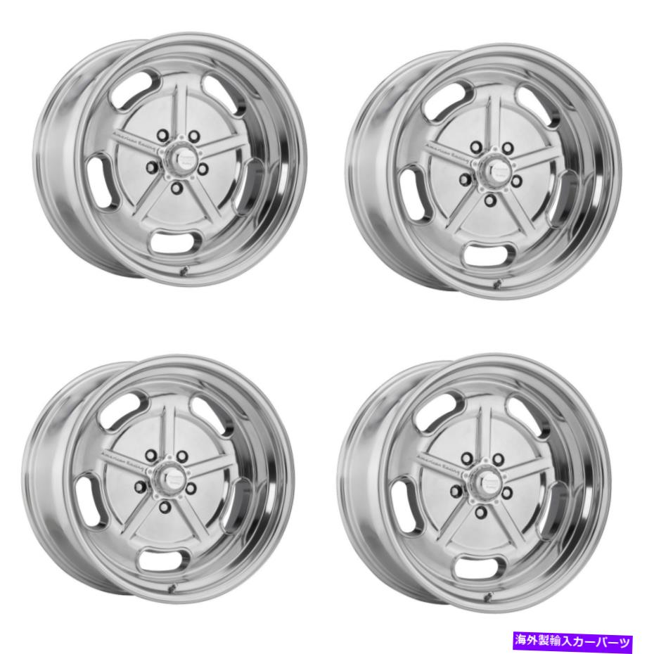 ホイール　4本セット セット4 22 "アメリカンレーシングビンテージVN511塩フラットポリッシュ22x8.5 5x..
