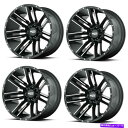 ホイール 4本セット セット4 20 "Moto Metal MO978 Razor Black MachinedWheels20x10 8x6.5 -24mmリフト Set 4 20" Moto Metal MO978 Razor Black Machined Wheels 20x10 8x6.5 -24mm Lifted