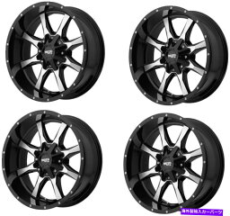 ホイール　4本セット セット4 20 "MOTO METALMO970 GLOSS BLACK機械加工20x10 6x135/5.5ホイール12mmリム Set 4 20" Moto Metal MO970 Gloss Black Machined 20x10 6X135/5.5 Wheels 12mm Rim