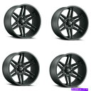 ホイール 4本セット セット4 20 "Vision 363 Razor Satin BlackWheels20x12 8x6.5リフトリム-51mm Set 4 20" Vision 363 Razor Satin Black Wheels 20x12 8x6.5 Lifted Rims -51mm