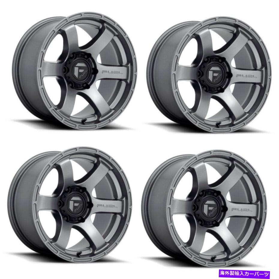 ホイール　4本セット セット4 18 "燃料1PC D767ラッシュマットガンメタル18x9 6x135ホイール20mmリム Set 4 18" Fuel 1PC D767 Rush Matte Gun Metal 18x9 6X135 Wheels 20mm Rim