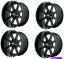 ホイール　4本セット セット4 20 "Moto Metal MO970 20x12 Black W/ Milled Spoke 8x6.5トラックホイール-44mm Set 4 20" Moto Metal MO970 20x12 Black W/ Milled Spoke 8x6.5 Truck Wheels -44mm