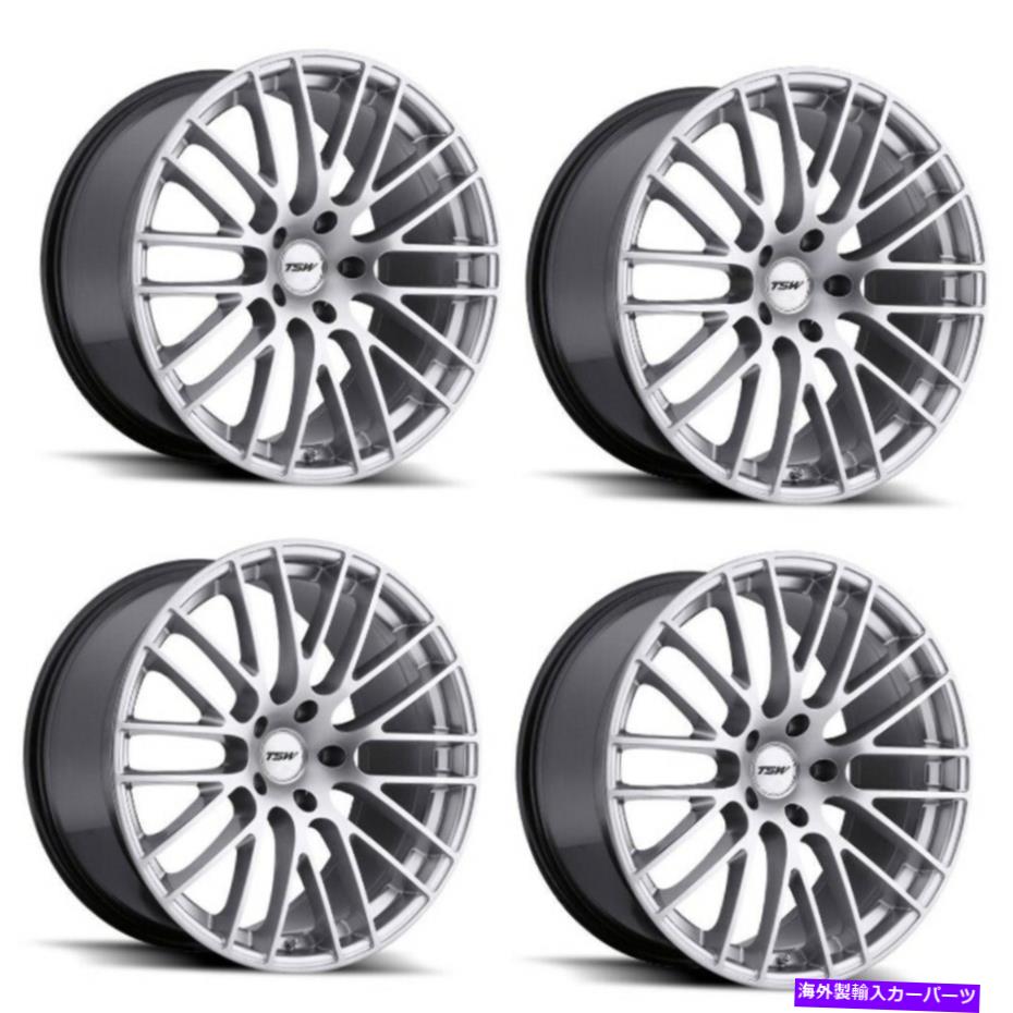 ホイール　4本セット セット4 18 "TSWマックスハイパーシルバー18x10 5x4.5ホイール20mmリム Set 4 18" TSW Max Hyper Silver 18x10 5x4.5 Wheels 20mm Rims