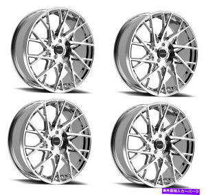 ホイール　4本セット セット4 18 "Motiv430cマエストロ18x8クロムメッキ5x4.5/120ホイール40mmリム Set 4 18" Motiv 430C Maestro 18X8 Chrome Plated 5x4.5/120 Wheels 40mm Rims