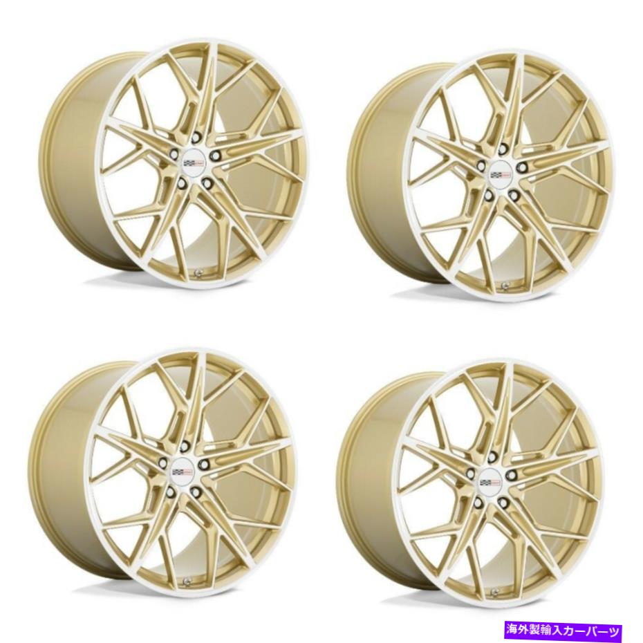 ホイール　4本セット セット4 20 "クレイハンマーヘッドグロスゴールドw/ミラーカットフェイス20x11.5 ..