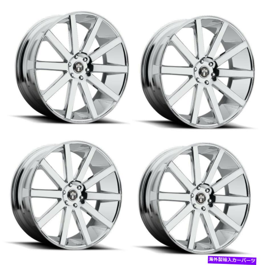 ホイール　4本セット セット4 24 "ダブ1PC S120ショットカラクロムメッキ24x10 6x5.5ホイール20mmリム Set 4 24" DUB 1PC S120 Shot Calla Chrome Plated 24x10 6x5.5 Wheels 20mm Rims