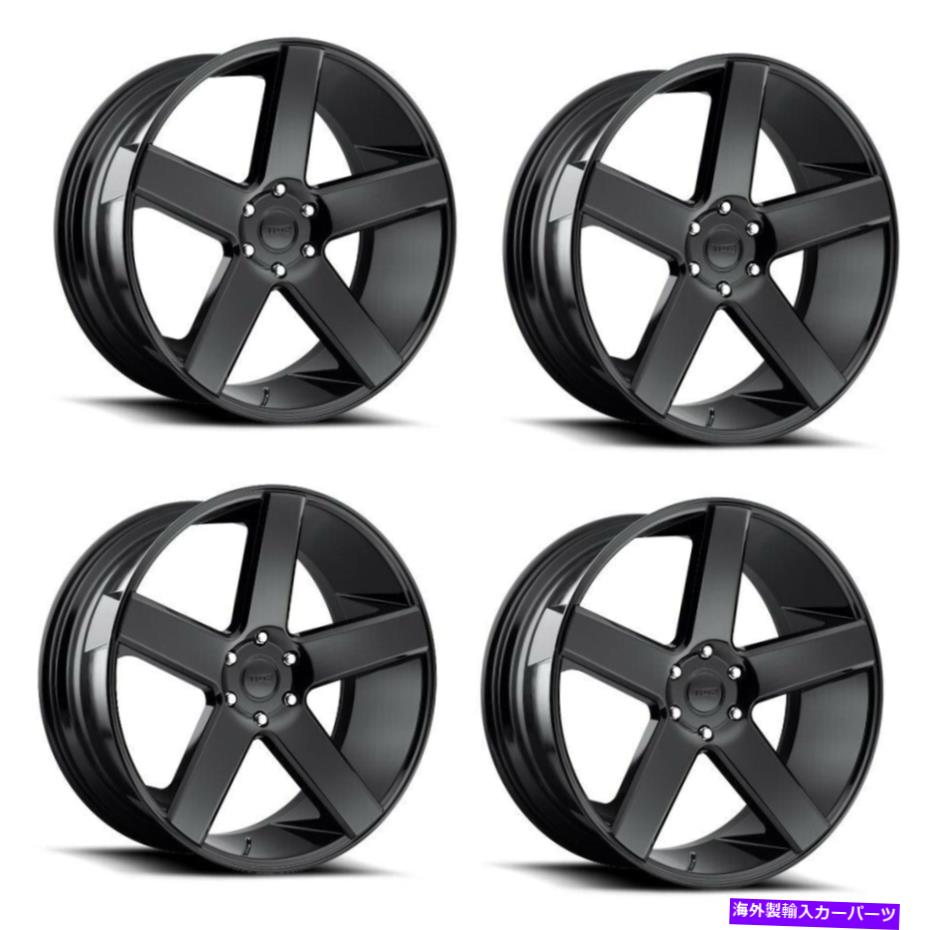 ホイール　4本セット セット4 22 "ダブ1PC S216バラーグロスブラック22x10.5 5x115ホイール20mmリム Set 4 22" DUB 1PC S216 Baller Gloss Black 22x10.5 5x115 Wheels 20mm Rims【並行輸入品】