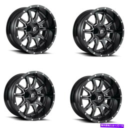 ホイール　4本セット セット4 20 "Fuel 1PC D627 Vandal Gloss Black Milled 20x9 6x135/5.5ホイール1mmリム Set 4 20" Fuel 1PC D627 Vandal Gloss Black Milled 20x9 6X135/5.5 Wheels 1mm Rim