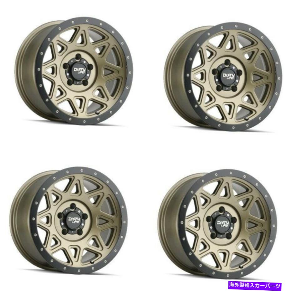 Set 4 20" Dirty Life Theory Gold w/ Simulated Ring Wheels 20x9 8x6.5 Rims 0mmカテゴリホイール　4本セット状態新品メーカー車種発送詳細全国一律 送料無料 （※北海道、沖縄、離島は省く）商品詳細輸入商品の為、英語表記となります。Condition: NewUPC: 729419129392Brand: Dirty LifeModel: TheoryMPN: 9305-2981MGDColor: Matte Gold w/ Matte Black LipStyle: TheoryManufacturer: Wheel OneModel Number: 9305Manufacturer Part Number: 9305-2981MGDRim Diameter: 20Bolt Pattern: 8x6.5Hub Bore: 130.8Offset: 0Surface Finish: Matte Gold W/Simulated RingRim Width: 9Quantity: 4Aspect Ratio: 0.00Number of Bolts: 8Rim Structure: One PieceQuantity Included: 4Type: Custom WheelsBackspacing: 5《ご注文前にご確認ください》■海外輸入品の為、NC・NRでお願い致します。■取り付け説明書は基本的に付属しておりません。お取付に関しましては専門の業者様とご相談お願いいたします。■通常2〜4週間でのお届けを予定をしておりますが、天候、通関、国際事情により輸送便の遅延が発生する可能性や、仕入・輸送費高騰や通関診査追加等による価格のご相談の可能性もございますことご了承いただいております。■海外メーカーの注文状況次第では在庫切れの場合もございます。その場合は弊社都合にてキャンセルとなります。■配送遅延、商品違い等によってお客様に追加料金が発生した場合や取付け時に必要な加工費や追加部品等の、商品代金以外の弊社へのご請求には一切応じかねます。■弊社は海外パーツの輸入販売業のため、製品のお取り付けや加工についてのサポートは行っておりません。専門店様と解決をお願いしております。■大型商品に関しましては、配送会社の規定により個人宅への配送が困難な場合がございます。その場合は、会社や倉庫、最寄りの営業所での受け取りをお願いする場合がございます。■輸入消費税が追加課税される場合もございます。その場合はお客様側で輸入業者へ輸入消費税のお支払いのご負担をお願いする場合がございます。■商品説明文中に英語にて”保証”関する記載があっても適応はされませんのでご了承ください。■海外倉庫から到着した製品を、再度国内で検品を行い、日本郵便または佐川急便にて発送となります。■初期不良の場合は商品到着後7日以内にご連絡下さいませ。■輸入商品のためイメージ違いやご注文間違い当のお客様都合ご返品はお断りをさせていただいておりますが、弊社条件を満たしている場合はご購入金額の30％の手数料を頂いた場合に限りご返品をお受けできる場合もございます。(ご注文と同時に商品のお取り寄せが開始するため)（30％の内訳は、海外返送費用・関税・消費全負担分となります）■USパーツの輸入代行も行っておりますので、ショップに掲載されていない商品でもお探しする事が可能です。お気軽にお問い合わせ下さいませ。[輸入お取り寄せ品においてのご返品制度・保証制度等、弊社販売条件ページに詳細の記載がございますのでご覧くださいませ]&nbsp;