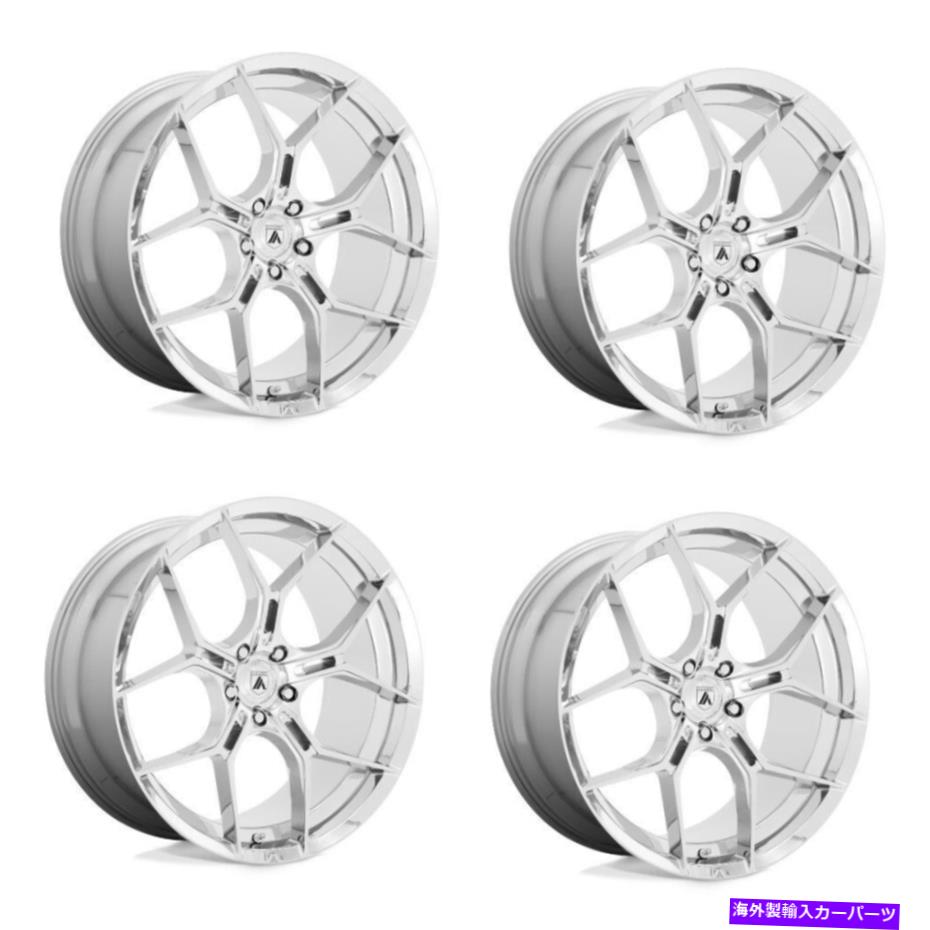 ホイール　4本セット セット4 20 "アサンティブラックABL-37モナーククロム20x10.5 5x115ホイール20mmリム Set 4 20" Asanti Black ABL-37 Monarch Chrome 20x10.5 5x115 Wheels 20mm Rims