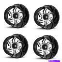 ホイール 4本セット セット4 22 "American Truxx Ninja Black/機械加工ホイール22x14 8x180 Rims -76mm Set 4 22" American Truxx Ninja Black/Machined Wheels 22x14 8x180 Rims -76mm