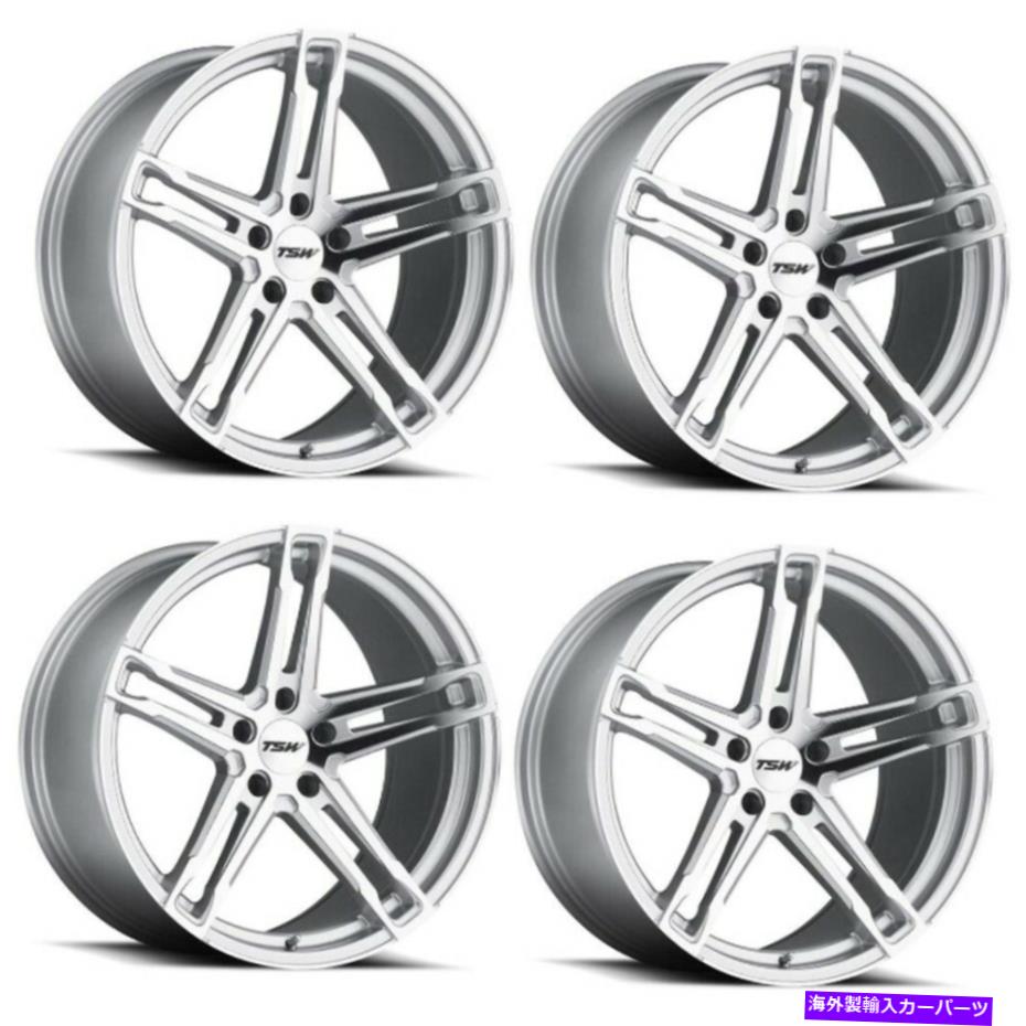 ホイール　4本セット セット4 20 "TSWメカニカシルバーミラーカットフェイス20x10.5 5x120ホイール25mm..