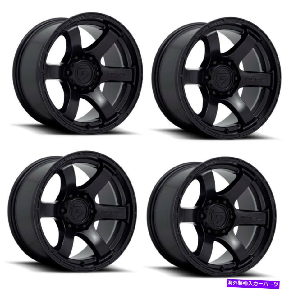 ホイール　4本セット セット4 20 "燃料1PC D766ラッシュサテンブラック20x9 5x5.0ホイール1mmリム Set 4 20" Fuel 1PC D766 Rush Satin Black 20x9 5X5.0 Wheels 1mm Rim