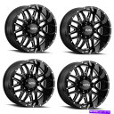 ホイール 4本セット セット4 20 "ウルトラ203bmハンター20x10 8x6.5ブラックCNCミリングクリアコート-25mmリム Set 4 20" Ultra 203BM Hunter 20x10 8x6.5 Black CNC Milled Clear-Coat -25mm Rims