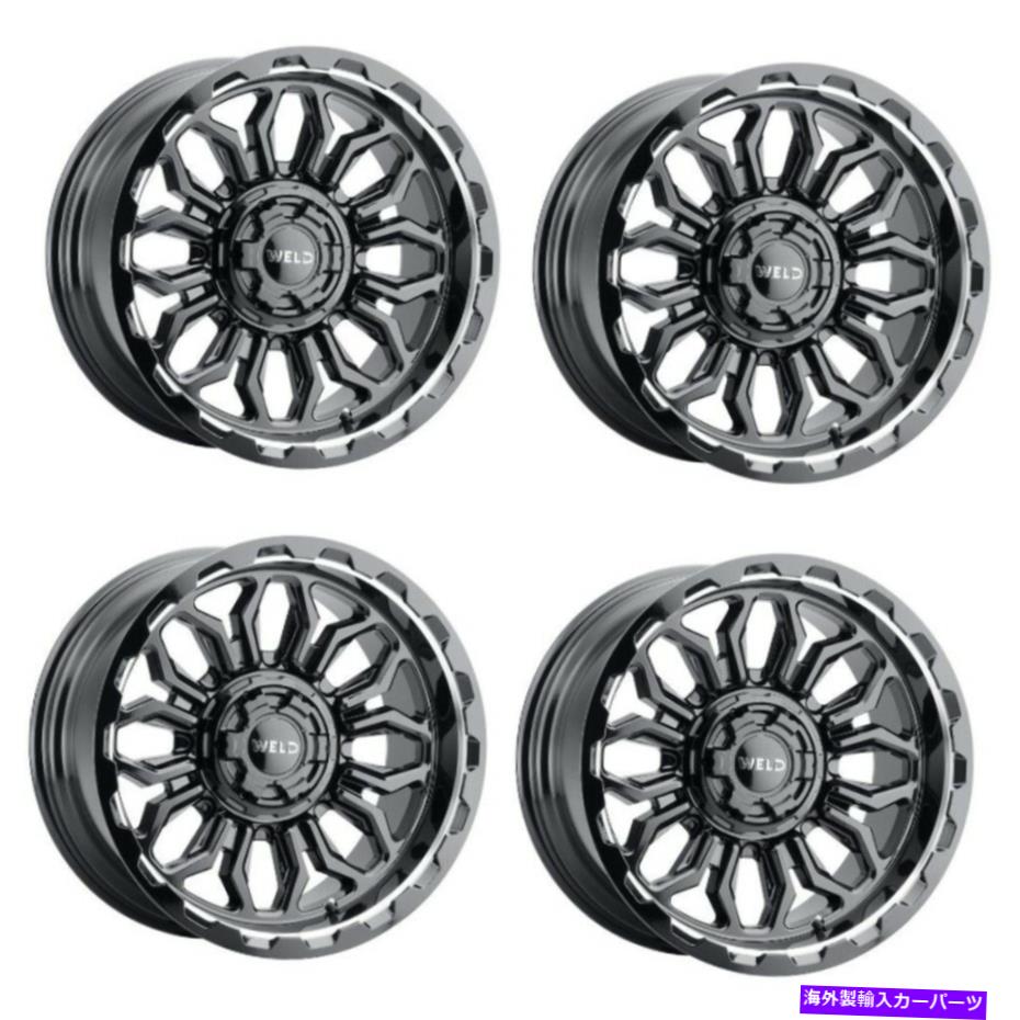 ホイール　4本セット セット4 20 "溶接オフロードフレア20x9グロスブラックミリング6x4.5/6x120ホイール +20mm Set 4 20" WELD Off-Road Flare 20x9 Gloss Black Milled 6x4.5/6x120 Wheels +20mm