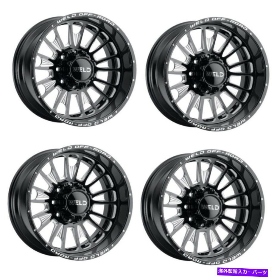 ホイール　4本セット セット4 20 "溶接オフロードスコーチ20x9グロスブラックミリング6x135/6x5.5ホイール +20mm Set 4 20" WELD Off-Road Scorch 20x9 Gloss Black Milled 6x135/6x5.5 Wheels +20mm