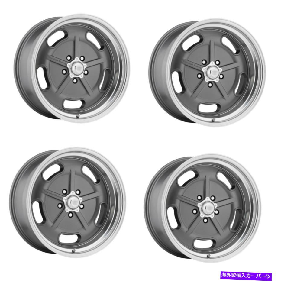 ホイール　4本セット セット4 22 "アメリカンレーシングVN511塩フラットグレーダイヤモンドカット22x10..