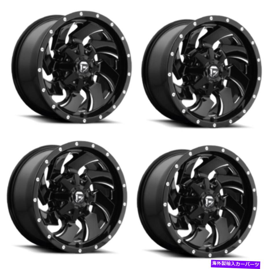 Set 4 20" Fuel Cleaver 20x10 Gloss Black Milled Truck Wheel Lifted 8x6.5 -18mmカテゴリホイール　4本セット状態新品メーカー車種発送詳細全国一律 送料無料 （※北海...