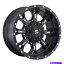 ホイール 4本セット 燃料D517 Krank 17x9 8x6.5/8x165.1 -12マットブラックミリングホイール(4)125.1 17