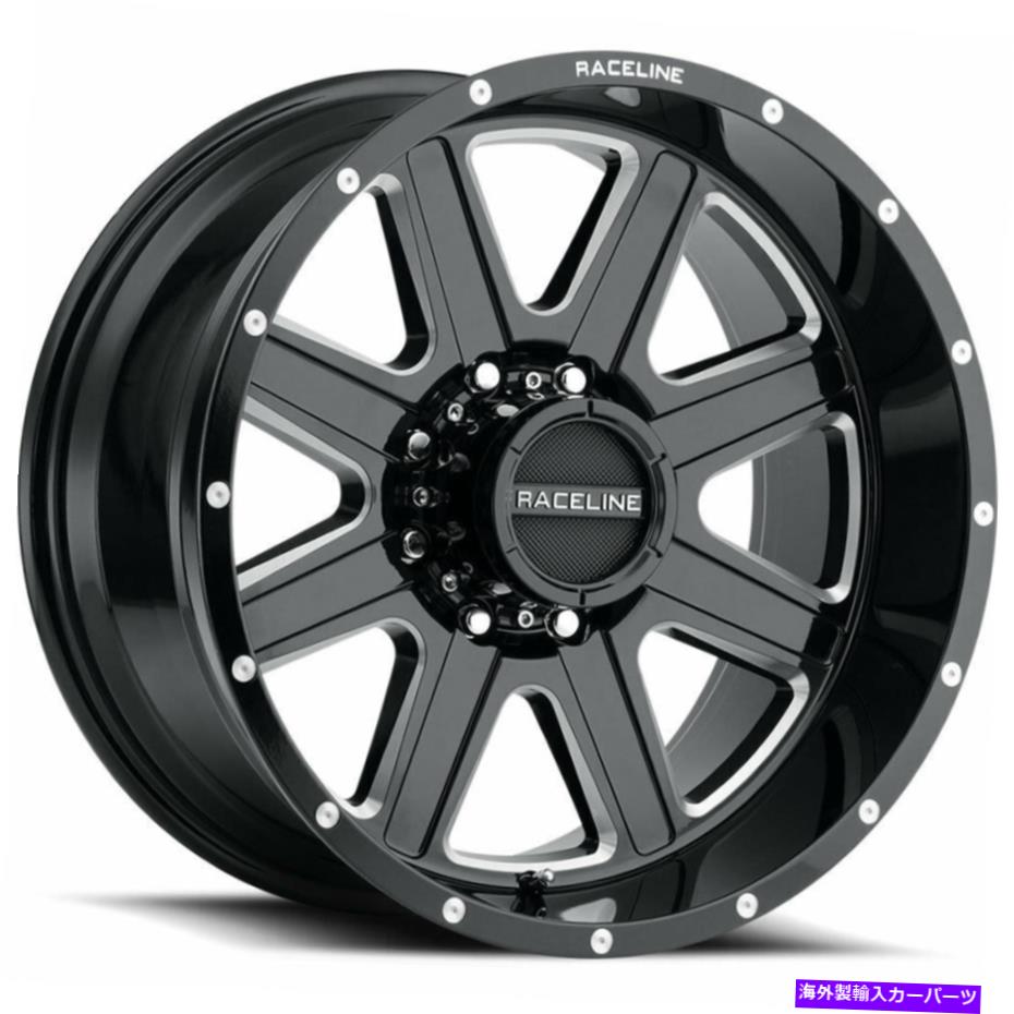 ホイール　4本セット Raceline 940m人質18x9 6x135 12ブラックミルホイール（4）87.1 18インチのリム Raceline 940M Hostage 18x9 6x135 12 Black Milled Wheels(4) 87.1 18