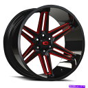ホイール 4本セット Vision 363 Razor 20x12 5x5.5/5x139.7 -51ブラックミリングレッドホイール(4)108 20
