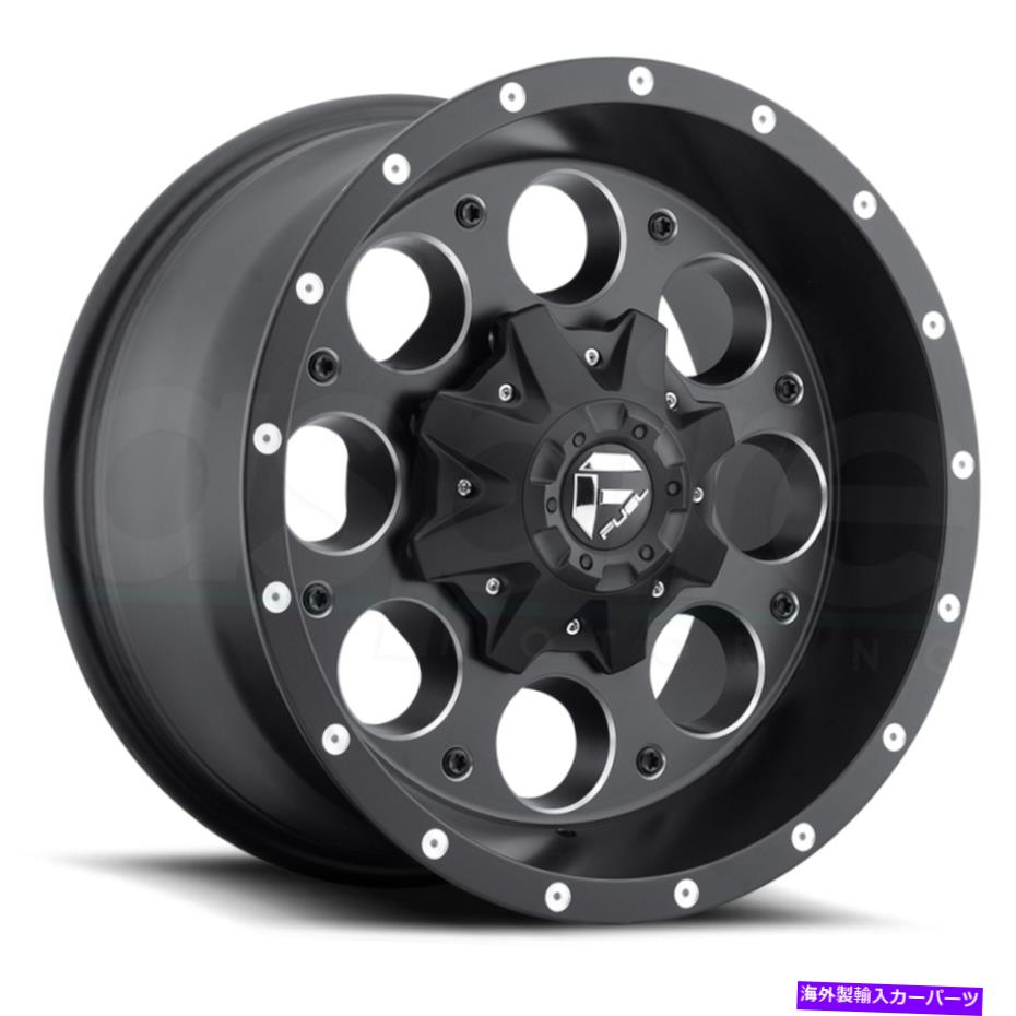 ホイール　4本セット 燃料D525リボルバー18x9 5x114.3/5x5 -12マットブラックミルホイール（4）78.1 18 "in Fuel D525 Revolver 18x9 5x114.3/5x5 -12 Matte Black Milled Wheels(4) 78.1 18" in