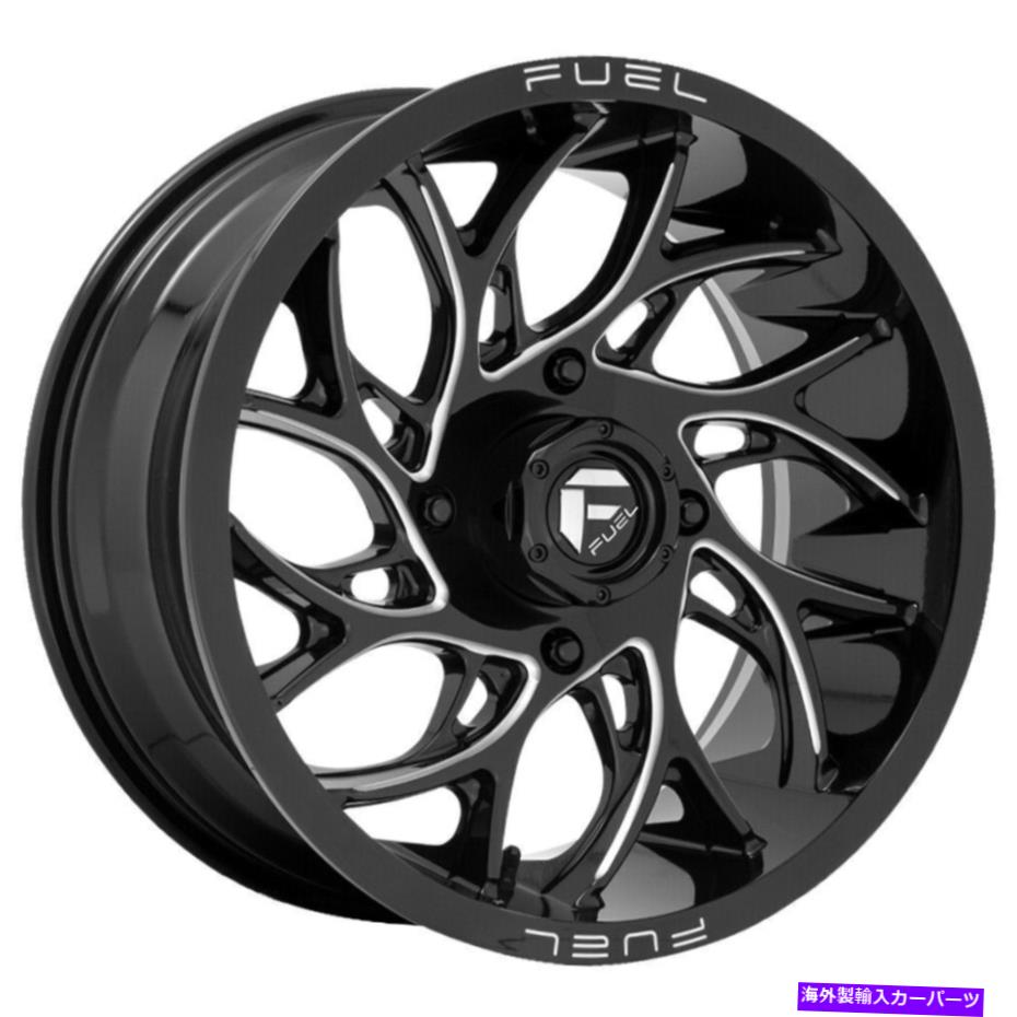 ホイール　4本セット Fuel D741 Runner UTV 20x7 4x137 13 Gloss Black Milled Wheels（4）110.1 20 