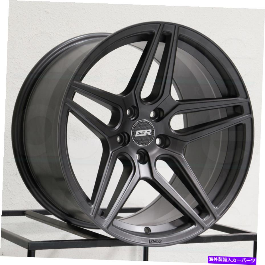 ホイール　4本セット ESR RF15 19x9.5/19x10.5 5x114.3 22/22ガンメタルグラファイトホイール（4）73.1 19 