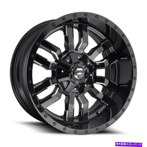 ホイール　4本セット 燃料D595スレッジ17x9 6x135/6x5.5/6x139.7 2グロスブラックミリングホイール（4）106.1 1 Fuel D595 Sledge 17x9 6x135/6x5.5/6x139.7 2 Gloss Black Milled Wheels(4) 106.1 1