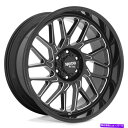 ホイール 4本セット Moto Metal Mo805 20x10 8x170 -18ブラックミリングホイール(4)125.1 20インチのリム Moto Me...