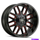 ホイール　4本セット Mayhem 8107 Cogent 17x9 5x5/5x5.5 -12ブラックレッドホイール（4）87.1 17 