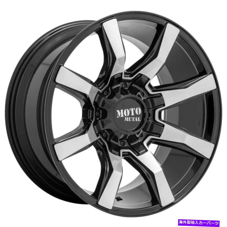 ホイール　4本セット Moto Metal Mo804 Spider 22x10 5x5.5/5x139.7/5x150 -18ブラック機械加工ホイール（4）1 Moto Metal MO804 Spider 22x10 5x5.5/5x139.7/5x150 -18 Black Machined Wheels(4) 1