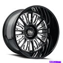 ホイール 4本セット Cali Off -Road 9116 Vertex 20x10 5x5/5x127 -25ブラックホイール(4)78.1 20