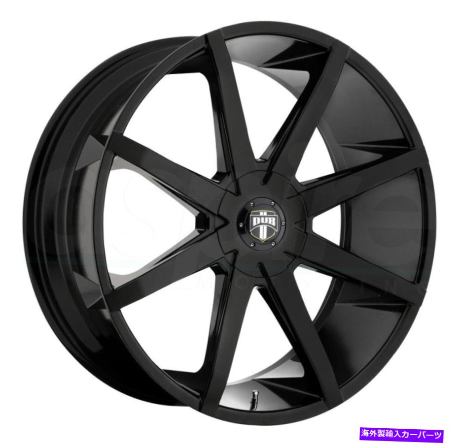 ホイール　4本セット ダブS110プッシュ22x9.5 5x114.3/5x120 32グロスブラックホイール（4）72.56 22 