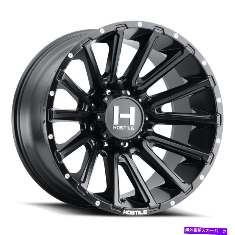 Hostile H123 Typhoon 22x10 5x150 -25 Full Black Wheels(4) 110 22" inch Rimsカテゴリホイール　4本セット状態新品メーカー車種発送詳細全国一律 送料無料 （※北海道、沖縄、離島は省く）商品詳細輸入商品の為、英語表記となります。Condition: NewQuantity: 4Color: Full BlackWheel Material: AluminumWheel Construction: One Piece CastBackspacing: 4.5 inCompatible Fastener Seat Type: Conical SeatManufacturer Warranty: 1 YearUPC: 842213142326Hub Bore: 110 mmBrand: HostileRim Width: 10Manufacturer Part Number: H123-2210515045BBModel: TyphoonRim Diameter: 22Finish: AsphaltBolt Pattern: 5x150Offset: -25《ご注文前にご確認ください》■海外輸入品の為、NC・NRでお願い致します。■取り付け説明書は基本的に付属しておりません。お取付に関しましては専門の業者様とご相談お願いいたします。■通常2〜4週間でのお届けを予定をしておりますが、天候、通関、国際事情により輸送便の遅延が発生する可能性や、仕入・輸送費高騰や通関診査追加等による価格のご相談の可能性もございますことご了承いただいております。■海外メーカーの注文状況次第では在庫切れの場合もございます。その場合は弊社都合にてキャンセルとなります。■配送遅延、商品違い等によってお客様に追加料金が発生した場合や取付け時に必要な加工費や追加部品等の、商品代金以外の弊社へのご請求には一切応じかねます。■弊社は海外パーツの輸入販売業のため、製品のお取り付けや加工についてのサポートは行っておりません。専門店様と解決をお願いしております。■大型商品に関しましては、配送会社の規定により個人宅への配送が困難な場合がございます。その場合は、会社や倉庫、最寄りの営業所での受け取りをお願いする場合がございます。■輸入消費税が追加課税される場合もございます。その場合はお客様側で輸入業者へ輸入消費税のお支払いのご負担をお願いする場合がございます。■商品説明文中に英語にて”保証”関する記載があっても適応はされませんのでご了承ください。■海外倉庫から到着した製品を、再度国内で検品を行い、日本郵便または佐川急便にて発送となります。■初期不良の場合は商品到着後7日以内にご連絡下さいませ。■輸入商品のためイメージ違いやご注文間違い当のお客様都合ご返品はお断りをさせていただいておりますが、弊社条件を満たしている場合はご購入金額の30％の手数料を頂いた場合に限りご返品をお受けできる場合もございます。(ご注文と同時に商品のお取り寄せが開始するため)（30％の内訳は、海外返送費用・関税・消費全負担分となります）■USパーツの輸入代行も行っておりますので、ショップに掲載されていない商品でもお探しする事が可能です。お気軽にお問い合わせ下さいませ。[輸入お取り寄せ品においてのご返品制度・保証制度等、弊社販売条件ページに詳細の記載がございますのでご覧くださいませ]&nbsp;