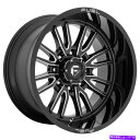 ホイール 4本セット 燃料D761衝突20x9 8x180 20ブラックミルホイール(4)124.2 20